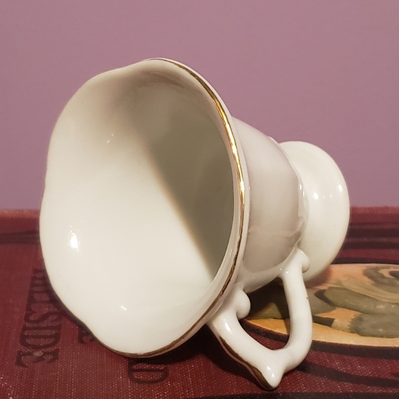 Vintage Miniature Teacup and Saucer Mismatched Rooster Rabbit - Picture 7 of 8